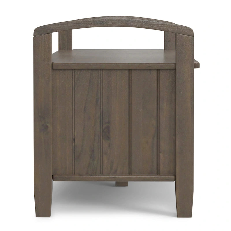 WYNDENHALL Rowan Banc de rangement de transition en bois massif 44 pouces de large, brun fumé - 18p x 44L x 22H