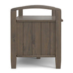 WYNDENHALL Rowan Banc de rangement de transition en bois massif 44 pouces de large, brun fumé - 18p x 44L x 22H