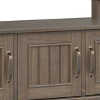 WYNDENHALL Rowan Banc de rangement de transition en bois massif 44 pouces de large, brun fumé - 18p x 44L x 22H