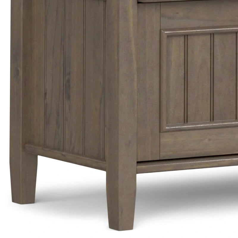 WYNDENHALL Rowan Banc de rangement de transition en bois massif 44 pouces de large, brun fumé - 18p x 44L x 22H