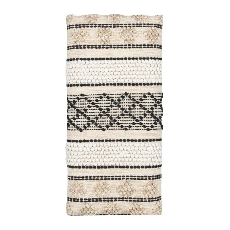 HERAT ORIENTAL Banc de rangement avec portes de placard tapissées en coton fait main - 14x17x30