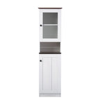 Meuble de rangement de cuisine traditionnel en bois blanc par Baxton Studio
