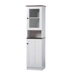 Meuble de rangement de cuisine traditionnel en bois blanc par Baxton Studio