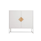 Buffet 2 portes avec poignée carrée en MDF