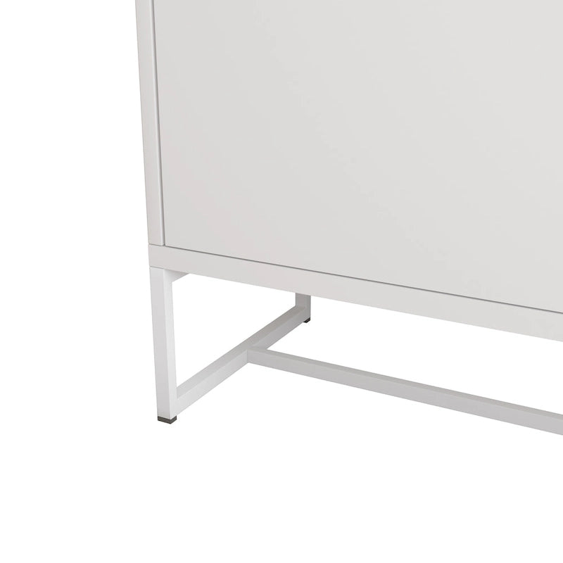 Buffet 2 portes avec poignée carrée en MDF
