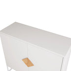 Buffet 2 portes avec poignée carrée en MDF