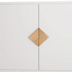 Buffet 2 portes avec poignée carrée en MDF
