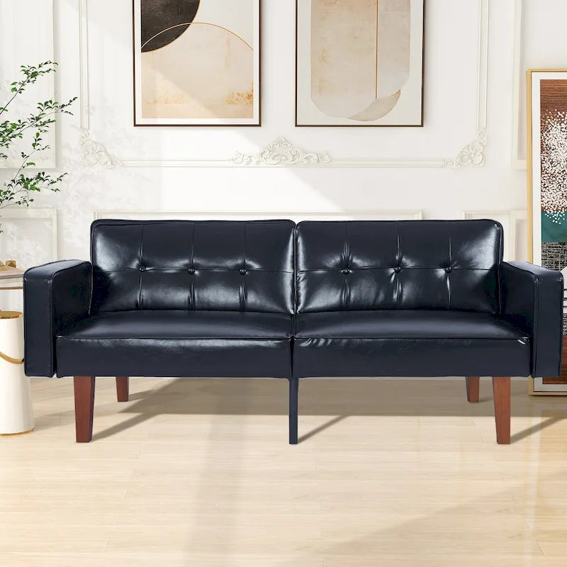 Canapé futon lit de mousse à mémoire de forme convertible pliable pour deux personnes