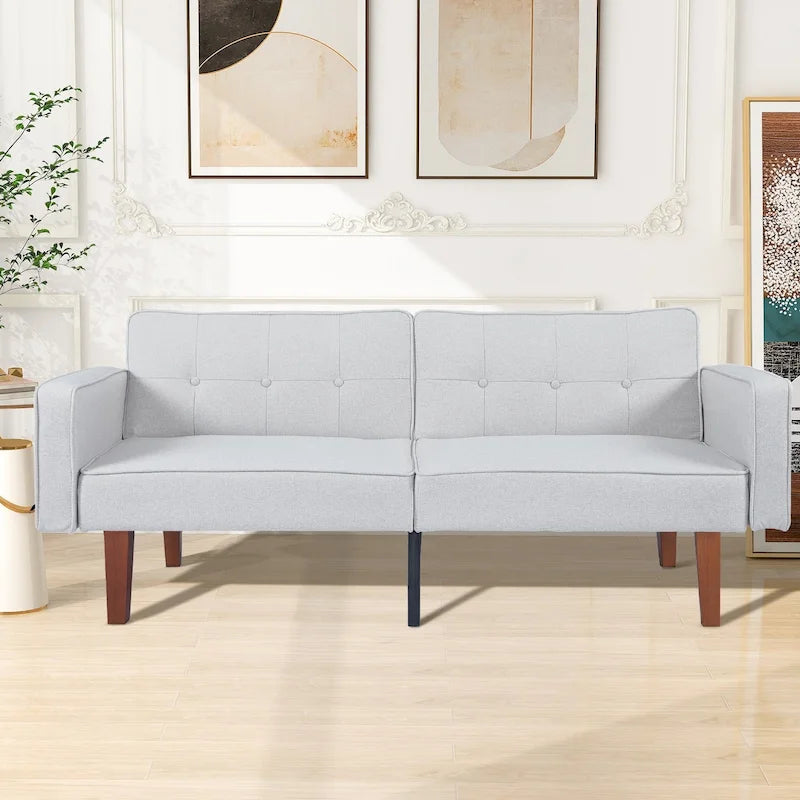 Canapé futon lit de mousse à mémoire de forme convertible pliable pour deux personnes