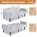 Canapé futon lit de mousse à mémoire de forme convertible pliable pour deux personnes