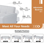 Canapé futon lit de mousse à mémoire de forme convertible pliable pour deux personnes
