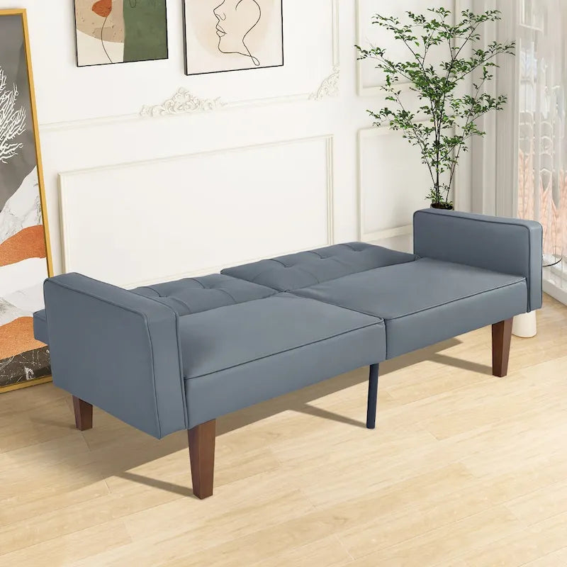 Canapé futon lit de mousse à mémoire de forme convertible pliable pour deux personnes