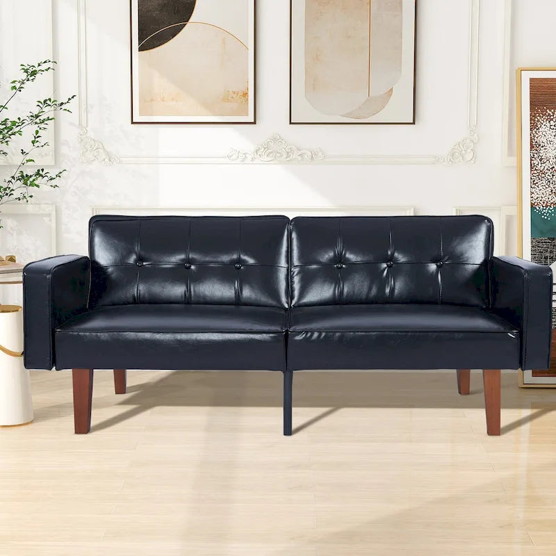 Canapé futon lit de mousse à mémoire de forme convertible pliable pour deux personnes