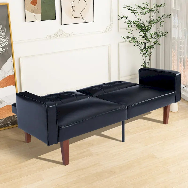 Canapé futon lit de mousse à mémoire de forme convertible pliable pour deux personnes
