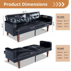 Canapé futon lit de mousse à mémoire de forme convertible pliable pour deux personnes