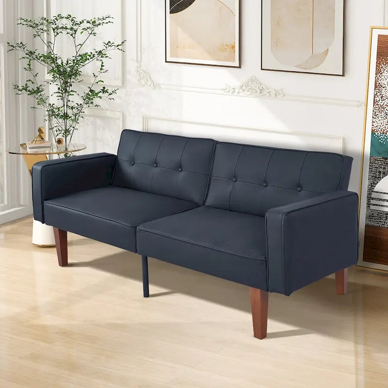 Canapé futon lit de mousse à mémoire de forme convertible pliable pour deux personnes