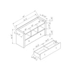 Banc à chaussures gris patiné, meuble de rangement, étagère à chaussures, en bois, haute qualité et durable, grande capacité