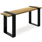 WYNDENHALL Marta banc contemporain industriel en MANGUIER MASSIF de 107 cm de large, couleur naturelle - 107 cm de large