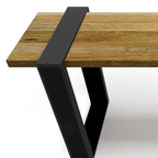 WYNDENHALL Marta banc contemporain industriel en MANGUIER MASSIF de 107 cm de large, couleur naturelle - 107 cm de large