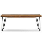 WYNDENHALL Emanuel Banc industriel contemporain en manguier massif de 106,7 cm de large, couleur naturelle – 32,5 P x 107,4 L x 42,4 H cm