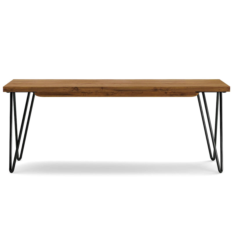 WYNDENHALL Emanuel Banc industriel contemporain en manguier massif de 106,7 cm de large, couleur naturelle – 32,5 P x 107,4 L x 42,4 H cm