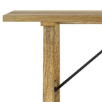 WYNDENHALL Jake Banc industriel contemporain en bois de manguier massif de 120 cm de large, couleur naturelle - 35,5 P x 120 l x 43 H