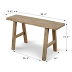 Banc en orme de 35 de long sur 10 de large Artissance, bois naturel - 8' x 11'