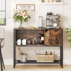 Meuble de bar à café avec buffet de rangement, buffet de cuisine – 35 P x 106 L x 84 H cm
