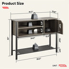 Meuble de bar à café avec buffet de rangement, buffet de cuisine – 35 P x 106 L x 84 H cm