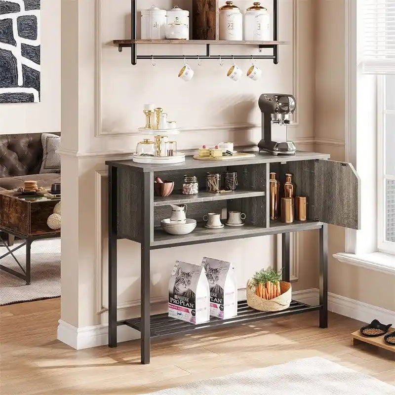 Meuble de bar à café avec buffet de rangement, buffet de cuisine – 35 P x 106 L x 84 H cm