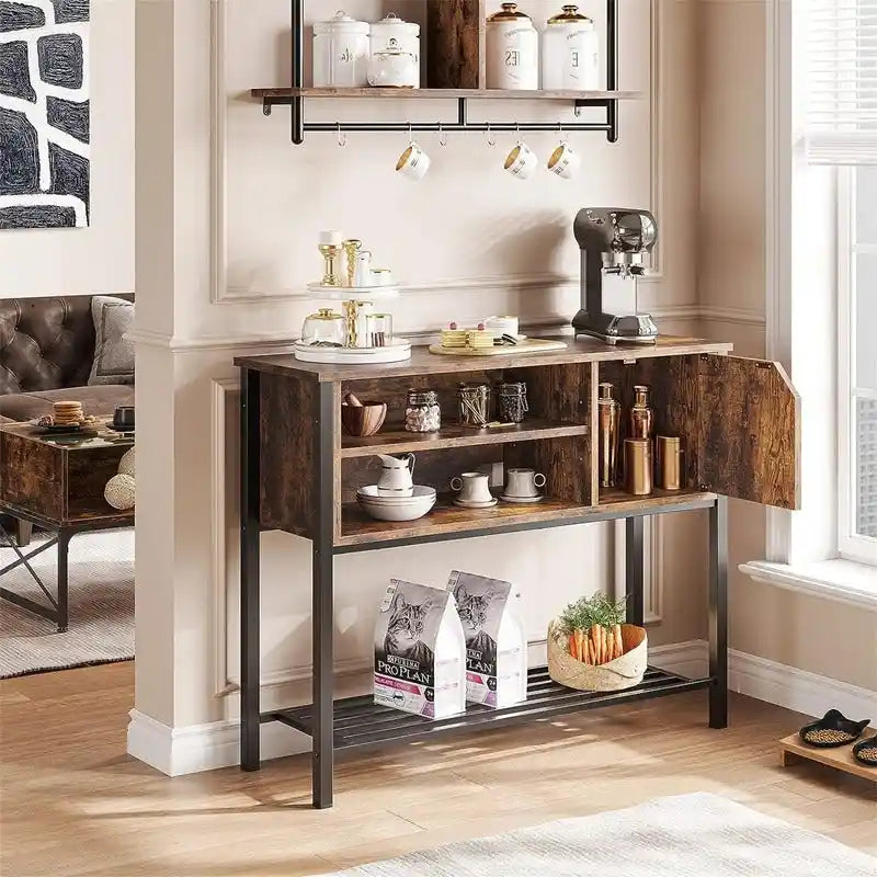 Meuble de bar à café avec buffet de rangement, buffet de cuisine – 35 P x 106 L x 84 H cm