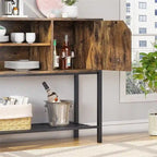 Meuble de bar à café avec buffet de rangement, buffet de cuisine – 35 P x 106 L x 84 H cm
