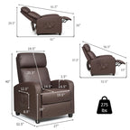 Fauteuil inclinable de massage en tissu