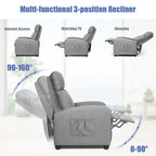 Fauteuil inclinable de massage en tissu