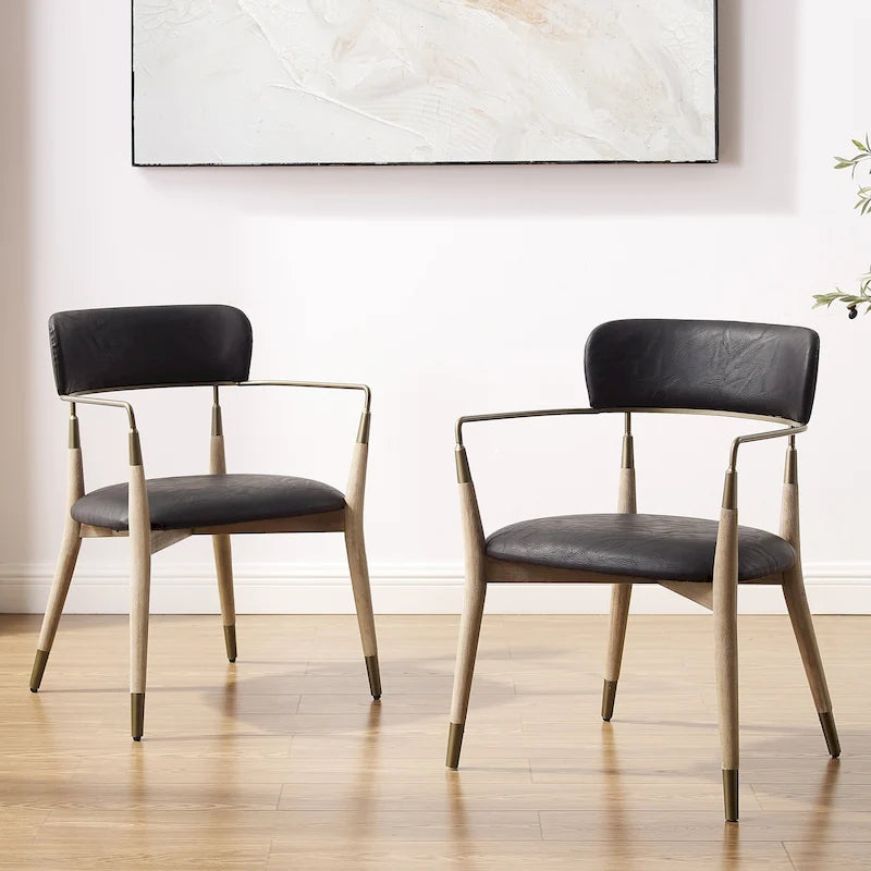 Chaise d'appoint de salle à manger en bois massif du milieu du siècle