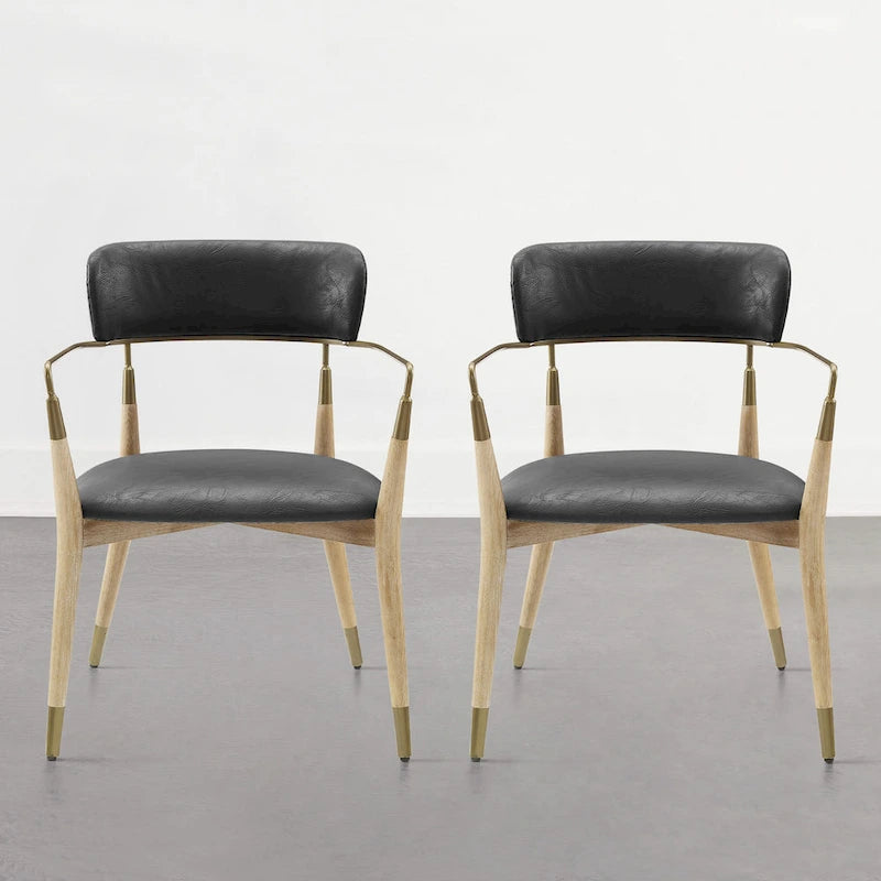 Chaise d'appoint de salle à manger en bois massif du milieu du siècle