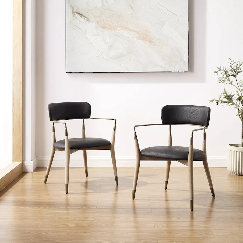 Chaise d'appoint de salle à manger en bois massif du milieu du siècle