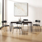 Chaise de salle à manger d'appoint en bois massif du milieu du siècle