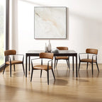 Chaise de salle à manger d'appoint en bois massif du milieu du siècle