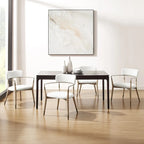 Chaise de salle à manger d'appoint en bois massif du milieu du siècle