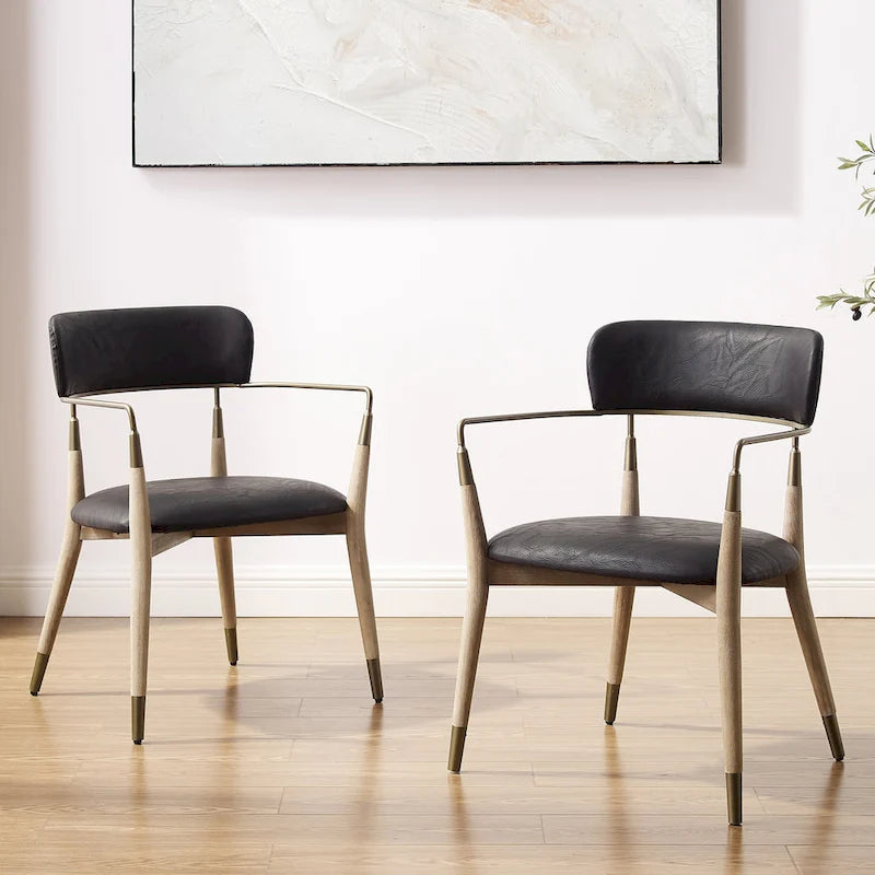 Chaise d'appoint de salle à manger en bois massif du milieu du siècle