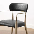 Chaise de salle à manger d'appoint en bois massif du milieu du siècle