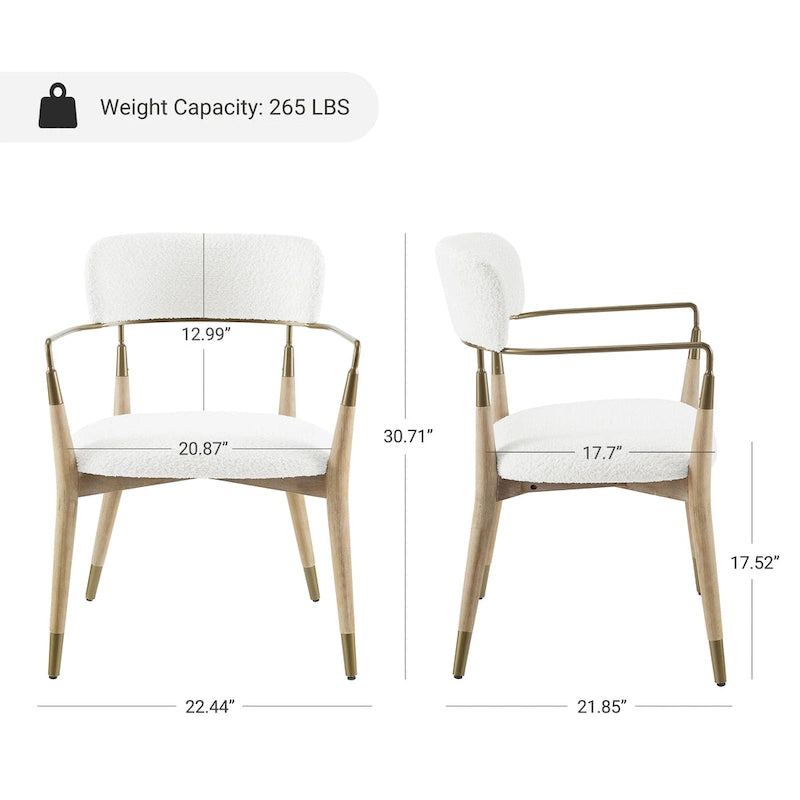 Chaise d'appoint de salle à manger en bois massif du milieu du siècle