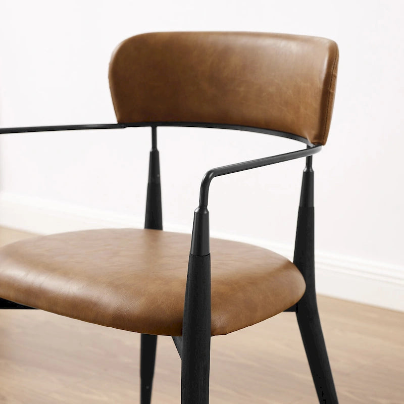 Chaise d'appoint de salle à manger en bois massif du milieu du siècle