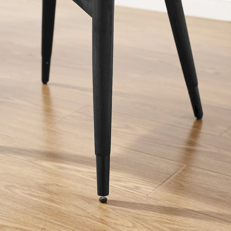 Chaise d'appoint de salle à manger en bois massif du milieu du siècle