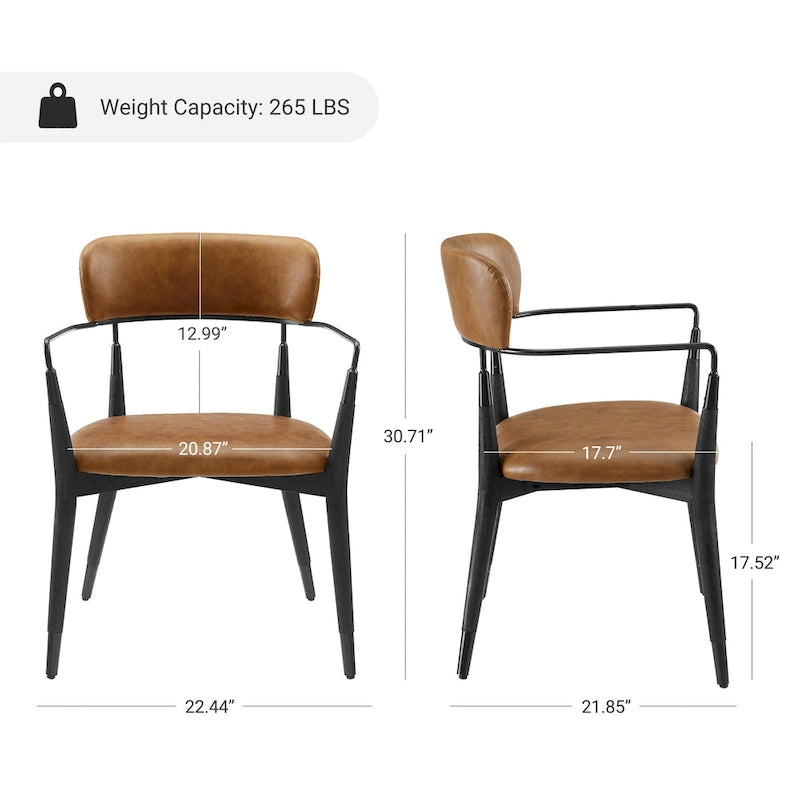 Chaise d'appoint de salle à manger en bois massif du milieu du siècle