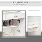 HOMCOM Meuble buffet de rangement console de service avec tiroirs pour salon, salle à manger