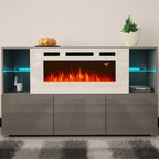 Komi WH03 Buffet de cheminée électrique moderne de 63 pouces