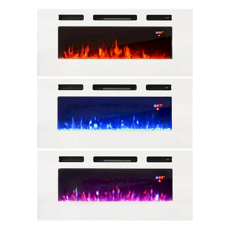 Komi WH03 Buffet de cheminée électrique moderne de 63 pouces