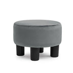 Pouf rond en velours, repose-pieds moderne rembourré